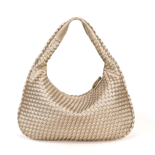 Sac à Main de Soirée en Cuir Pu Tissé pour Femme