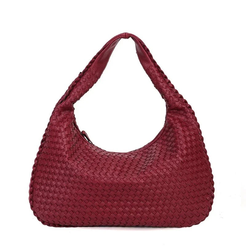 Sac à Main de Soirée en Cuir Pu Tissé pour Femme