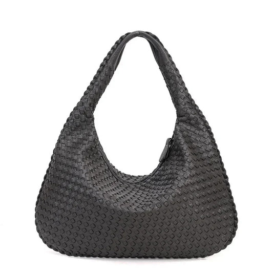 Sac à Main de Soirée en Cuir Pu Tissé pour Femme